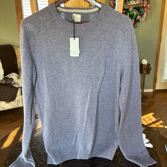 Giasone MENS XL Sweater Blue Long Sleeve Wool Cashmere Blend VINTAGE - Picture 3 of 5